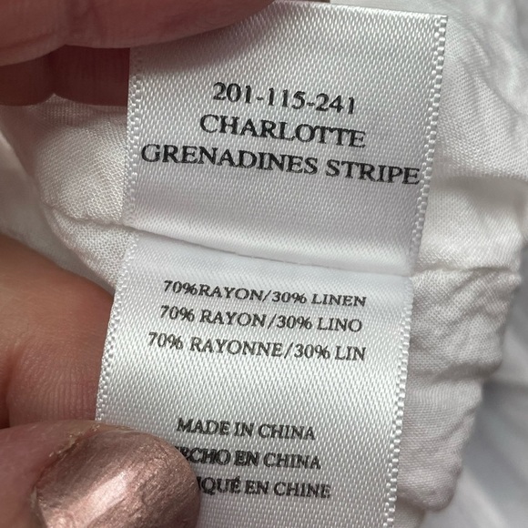 Rails Revolve Cap Sleeve Front Tie Charolette Grenadine Stripe Mini Dress, Small - Picture 7 of 10